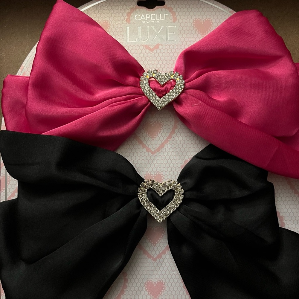 Capelli Luxe Pink and Black Hair‎ Bows